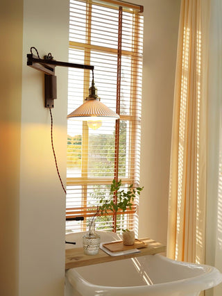 Walnut Swing Arm Wall Lamp Arkstarhome