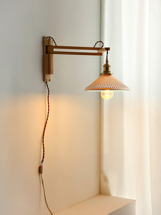 Walnut Swing Arm Wall Lamp Arkstarhome