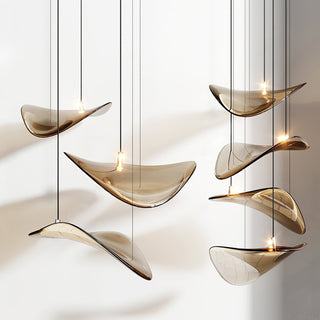 Wave Floating Leaf Chandelier Arkstarhome