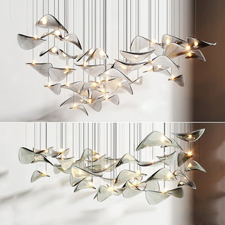 Wave Floating Leaf Chandelier Arkstarhome
