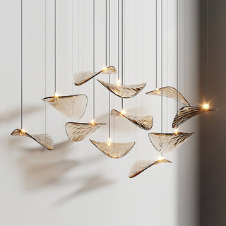 Wave Floating Leaf Chandelier Arkstarhome