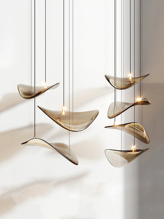 Wave Floating Leaf Chandelier Arkstarhome