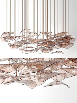 Wave Floating Leaf Chandelier Arkstarhome
