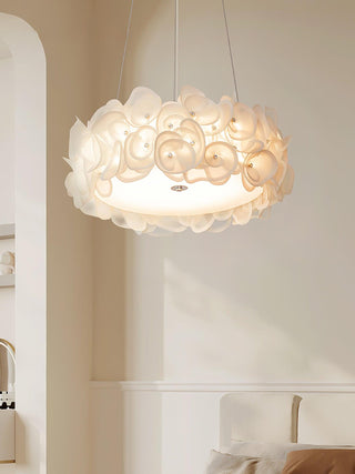 White Hydrangea Pendant Lamp Arkstarhome