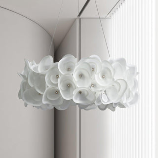 White Hydrangea Pendant Lamp Arkstarhome