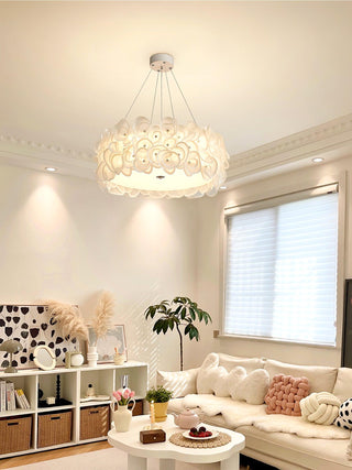 White Hydrangea Pendant Lamp Arkstarhome