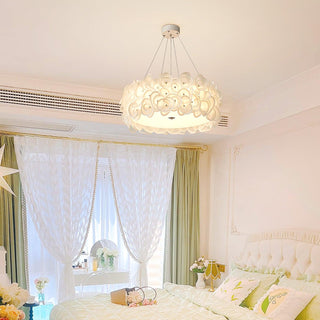 White Hydrangea Pendant Lamp Arkstarhome