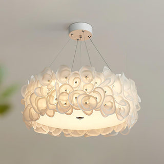 White Hydrangea Pendant Lamp Arkstarhome