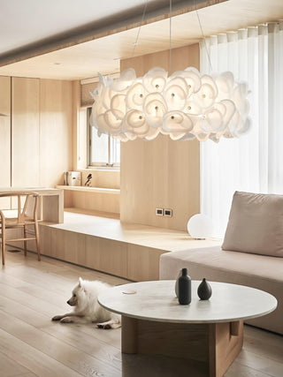 White Hydrangea Pendant Lamp Arkstarhome