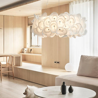 White Hydrangea Pendant Lamp Arkstarhome