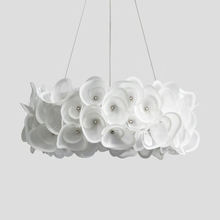 White Hydrangea Pendant Lamp Arkstarhome