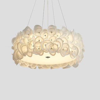White Hydrangea Pendant Lamp Arkstarhome