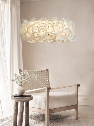 White Hydrangea Pendant Lamp Arkstarhome