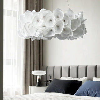 White Hydrangea Pendant Lamp Arkstarhome
