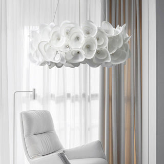 White Hydrangea Pendant Lamp Arkstarhome