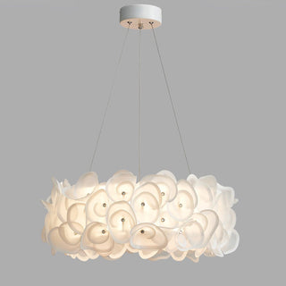 White Hydrangea Pendant Lamp Arkstarhome