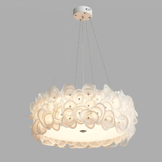 White Hydrangea Pendant Lamp Arkstarhome