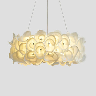 White Hydrangea Pendant Lamp Arkstarhome