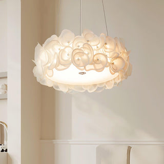 White Hydrangea Pendant Lamp Arkstarhome