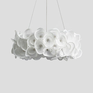 White Hydrangea Pendant Lamp Arkstarhome