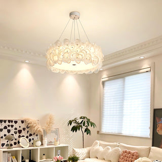 White Hydrangea Pendant Lamp Arkstarhome