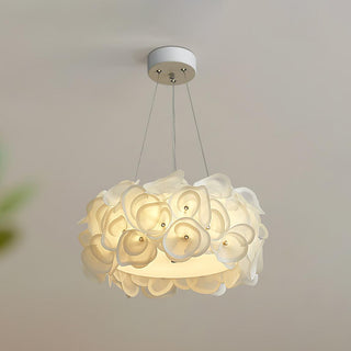 White Hydrangea Pendant Lamp Arkstarhome