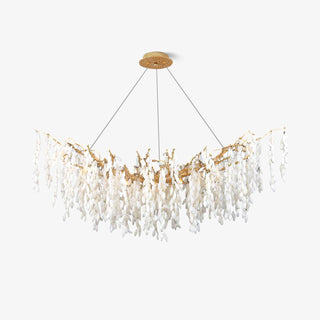 White Jade Branch Brass Chandelier Arkstarhome