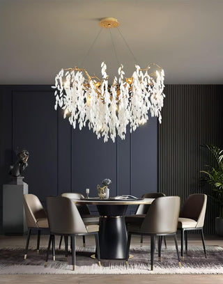 White Jade Branch Brass Chandelier Arkstarhome