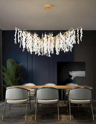 White Jade Branch Brass Chandelier Arkstarhome