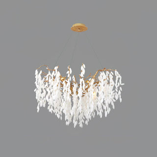 White Jade Branch Brass Chandelier Arkstarhome