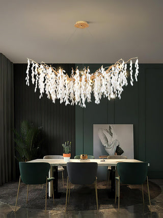White Jade Branch Brass Chandelier Arkstarhome
