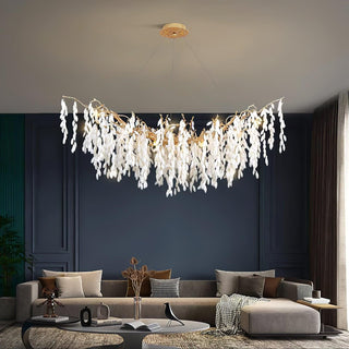 White Jade Branch Brass Chandelier Arkstarhome