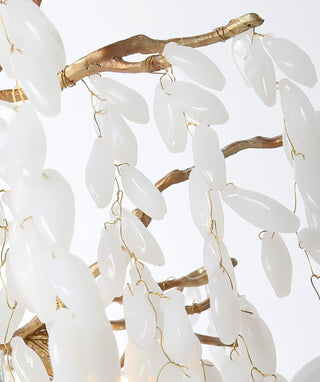 White Jade Branch Brass Chandelier Arkstarhome