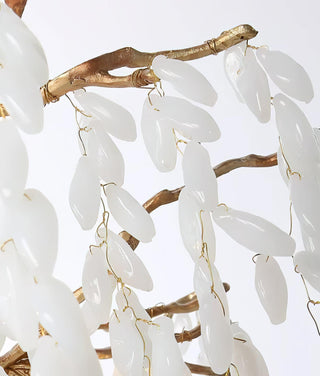 White Jade Branch Brass Chandelier Arkstarhome
