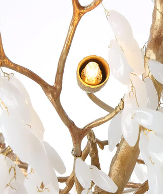 White Jade Branch Brass Chandelier Arkstarhome