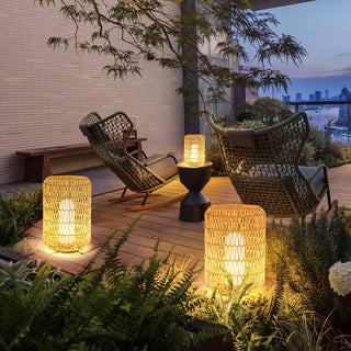 Woven Rattan Outdoor Lamp Arkstarhome