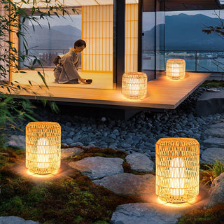 Woven Rattan Outdoor Lamp Arkstarhome