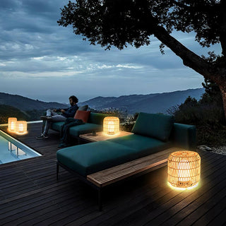 Woven Rattan Outdoor Lamp Arkstarhome