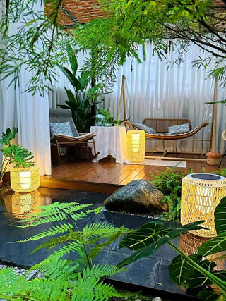 Woven Rattan Outdoor Lamp Arkstarhome