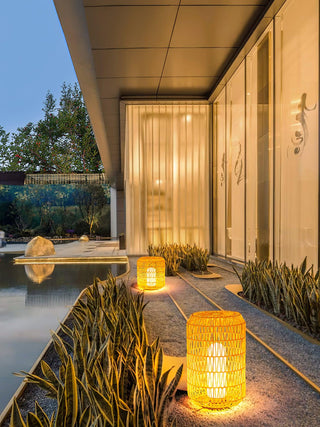 Woven Rattan Outdoor Lamp Arkstarhome