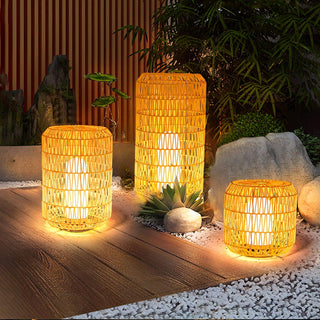 Woven Rattan Outdoor Lamp Arkstarhome