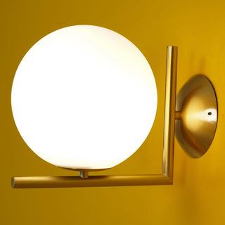 Blown Glass Opal Glass Wall Lamp Arkstarhome