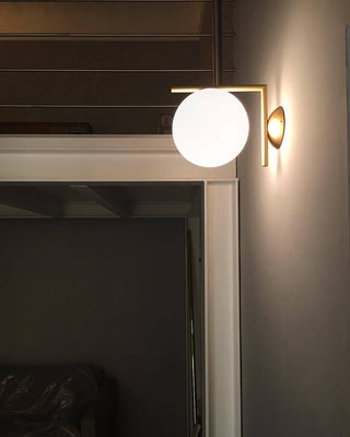 Blown Glass Opal Glass Wall Lamp Arkstarhome