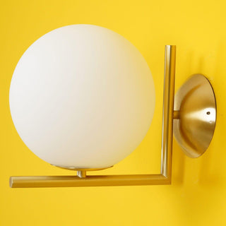 Blown Glass Opal Glass Wall Lamp Arkstarhome
