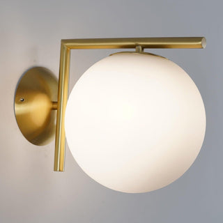 Blown Glass Opal Glass Wall Lamp Arkstarhome