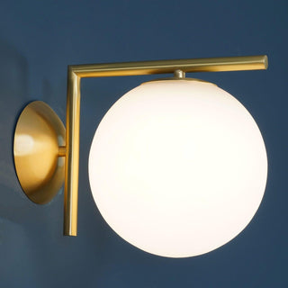 Blown Glass Opal Glass Wall Lamp Arkstarhome