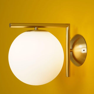 Blown Glass Opal Glass Wall Lamp Arkstarhome