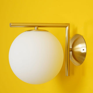 Blown Glass Opal Glass Wall Lamp Arkstarhome