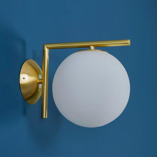 Blown Glass Opal Glass Wall Lamp Arkstarhome