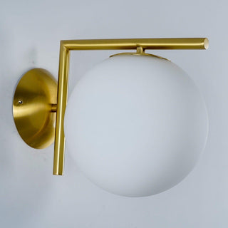 Blown Glass Opal Glass Wall Lamp Arkstarhome